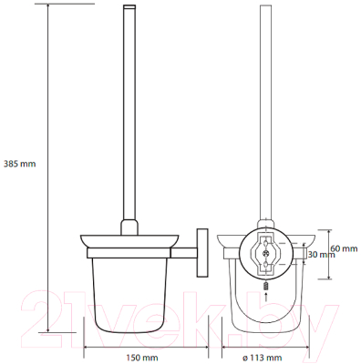 Ершик для унитаза Bemeta Nox 102413010 (черный)
