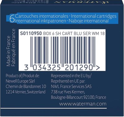 Чернила для перьевой ручки Waterman International / S0110950