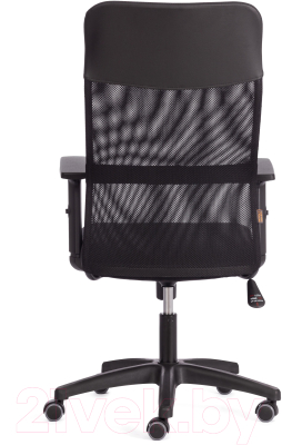 Кресло офисное Tetchair Practic Plt кожзам/ткань (черный)