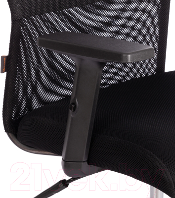 Кресло офисное Tetchair Practic Plt кожзам/ткань (черный)