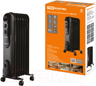 Масляный радиатор TDM МО-7К / SQ2501-0904 (черный)