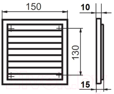 Решетка вентиляционная Семь ветров РВ2-01
