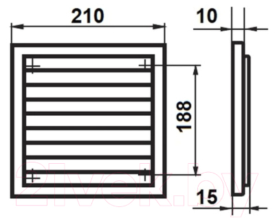 Решетка вентиляционная Семь ветров РВ2-03