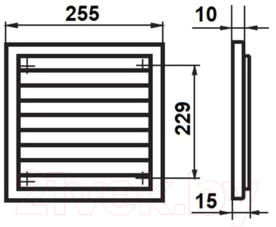Решетка вентиляционная Семь ветров РВ2-04