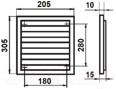 Решетка вентиляционная Семь ветров РВ2-05