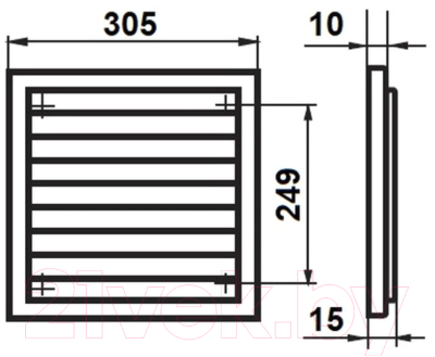 Решетка вентиляционная Семь ветров РВ2-06