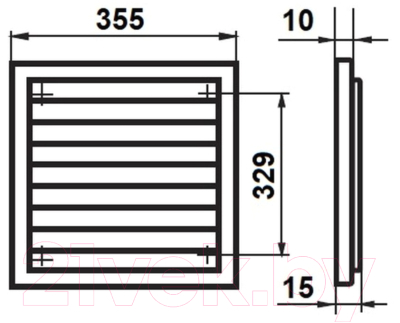 Решетка вентиляционная Семь ветров РВ2-07