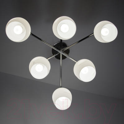 Люстра Элетех 21271-7/6 НПБ 01-6х60-118 Е27 / 1005405264 (хром)