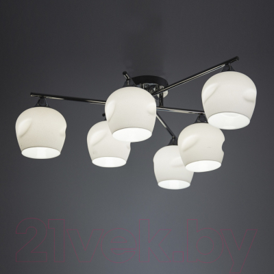 Люстра Элетех 21271-7/6 НПБ 01-6х60-118 Е27 / 1005405264 (хром)