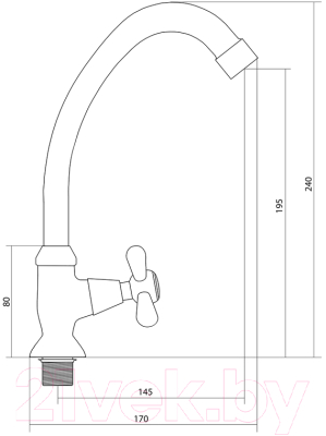 Кран на одну воду Славен СЛ-ОД-О13
