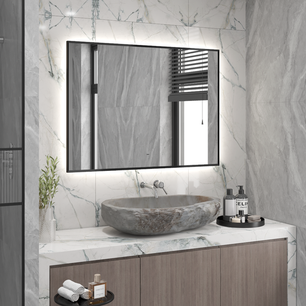 Зеркало Континент Meridian Black Led 100x70