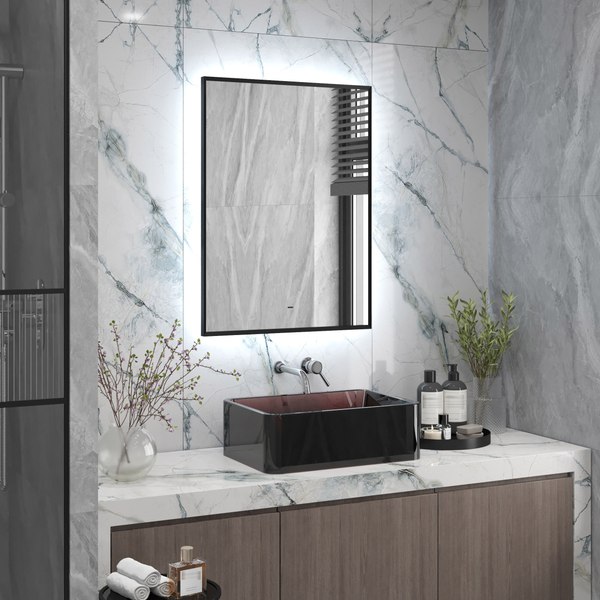 Зеркало Континент Meridian Black Led 60x80