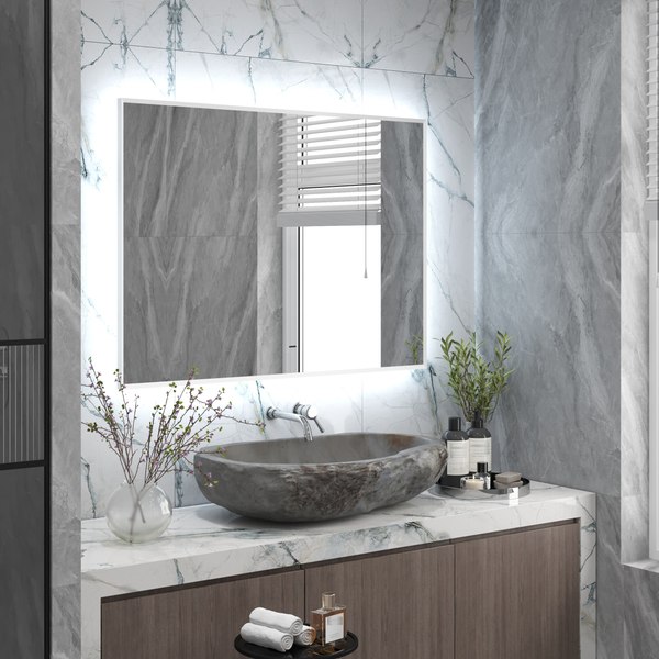 Зеркало Континент Meridian White Led 100x70