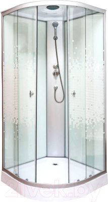 Душевая кабина Водный мир ВМ-883 Е 90x90 (белый/белая мозаика) - фото