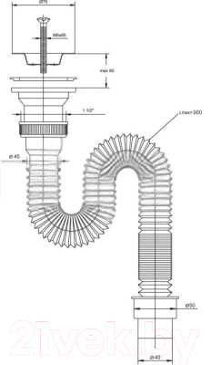 Сифон Вир Пласт Элит 631
