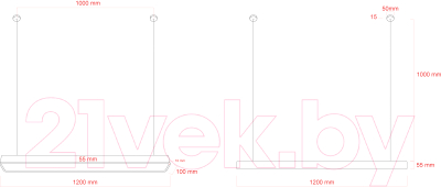 Светильник линейный ЭРА Geometria Block SPO-113-W-40K-036 / Б0058860