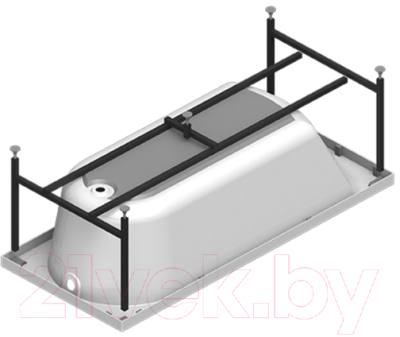 Ванна акриловая Radomir Николь 180x80 / 2-78-0-0-1-210Р (фронтальный, с каркасом)