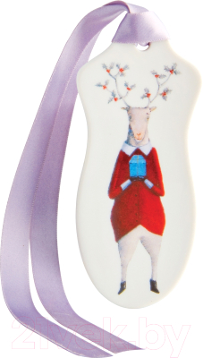 Елочная игрушка Vista Alegre Angels. Олень с подарком 21121914 - фото
