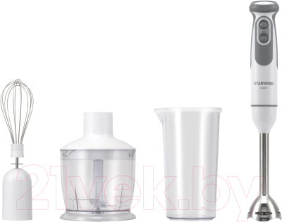 Блендер погружной StarWind SBP3242 (белый/серый) - фото