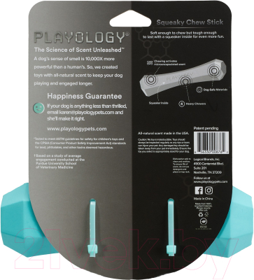 Игрушка для собак Playology Squeaky Chew Stick / P3000876