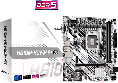 Материнская плата AsRock H610M-HDV/M.2+ D5 