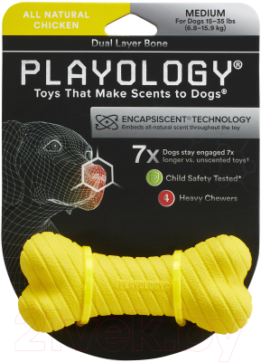 Игрушка для собак Playology Dual Layer Bone / P300742