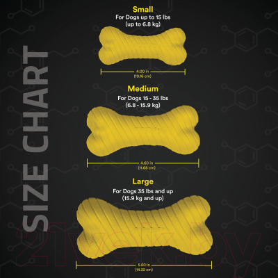 Игрушка для собак Playology Dual Layer Bone / P300742