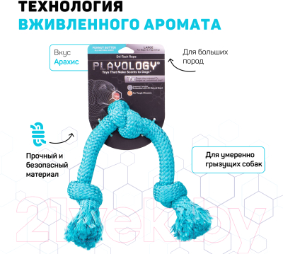 Игрушка для собак Playology Dri-Tech Rope / P3000824