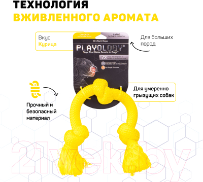 Игрушка для собак Playology Dri-Tech Rope / P300763