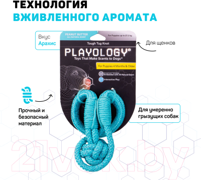Игрушка для собак Playology Tough Tug Knot / P33359
