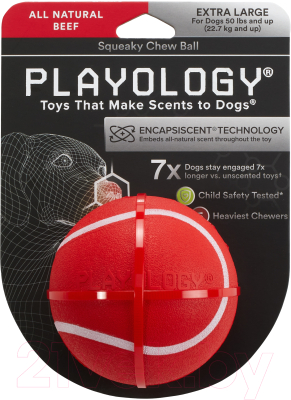 Игрушка для собак Playology Squeaky Chew Ball / P33289