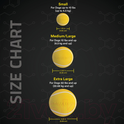 Игрушка для собак Playology Squeaky Chew Ball / P33334