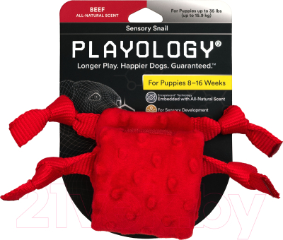 Игрушка для собак Playology Puppy Sensory Snail / P33343