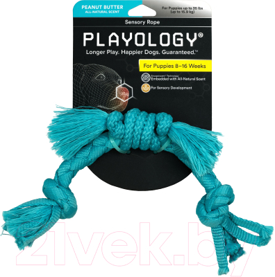 Игрушка для собак Playology Puppy Sensory Rope / P33357