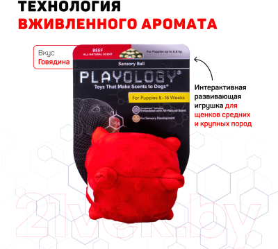 Игрушка для собак Playology Puppy Sensory Ball / P33338
