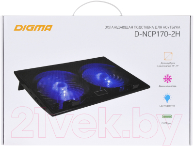 Подставка для ноутбука Digma D-NCP170-2H