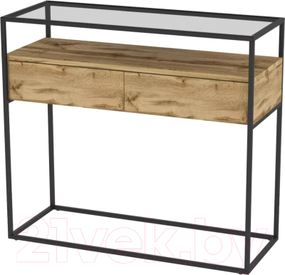 Консольный столик Калифорния мебель Эйден (дуб вотан) - фото