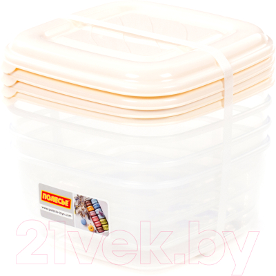 Набор контейнеров Полесье №38 2.4л с крышками / 73768 - фото