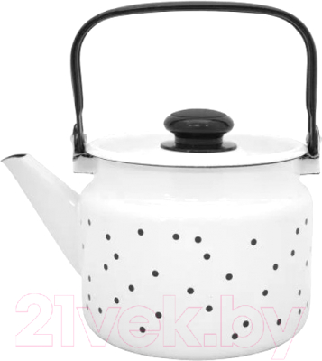 Чайник Лысьвенские эмали Black Dots / С-2710П2/4Рч - фото