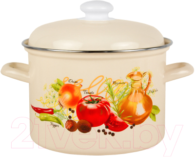 Кастрюля Лысьвенские эмали Итальянская кухня / С-1615АП2/4Жм - фото