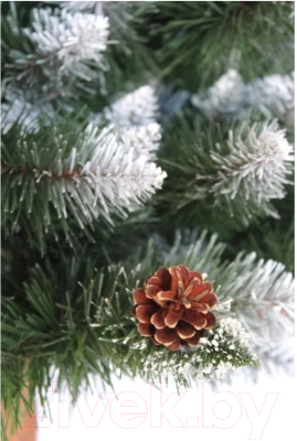 Сосна искусственная Toyland С белыми кончиками и шишками на штамбе