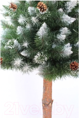 Сосна искусственная Toyland С белыми кончиками и шишками на штамбе