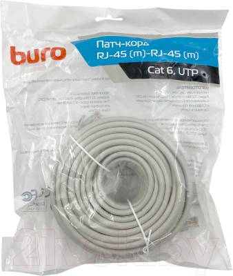 Кабель Buro UTP-6-20M-G