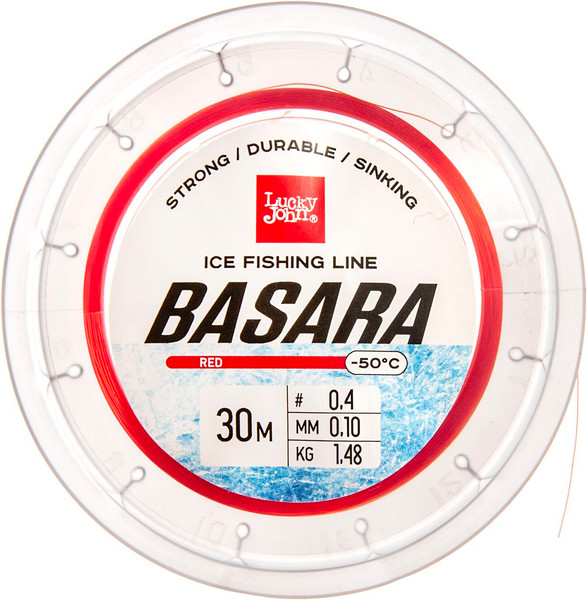 Леска монофильная Lucky John Basara Red 030/010 / LJ4002-010