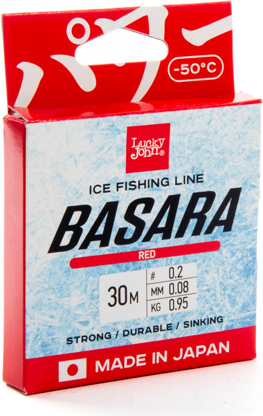 Леска монофильная Lucky John Basara Red 030/010 / LJ4002-010