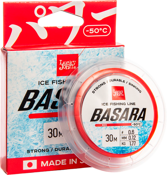 Леска монофильная Lucky John Basara Red 030/012 / LJ4002-012 - фото