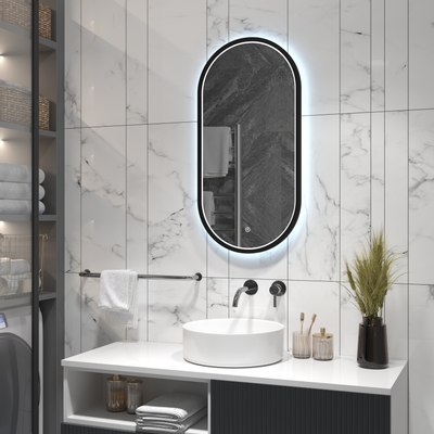 Зеркало Континент Delia Black Led 40x80