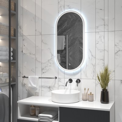 Зеркало Континент Delia White Led 40x80