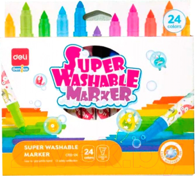Фломастеры Deli EC155-24 - фото