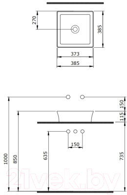 Умывальник Berges Ego SL 181060 (серый матовый)